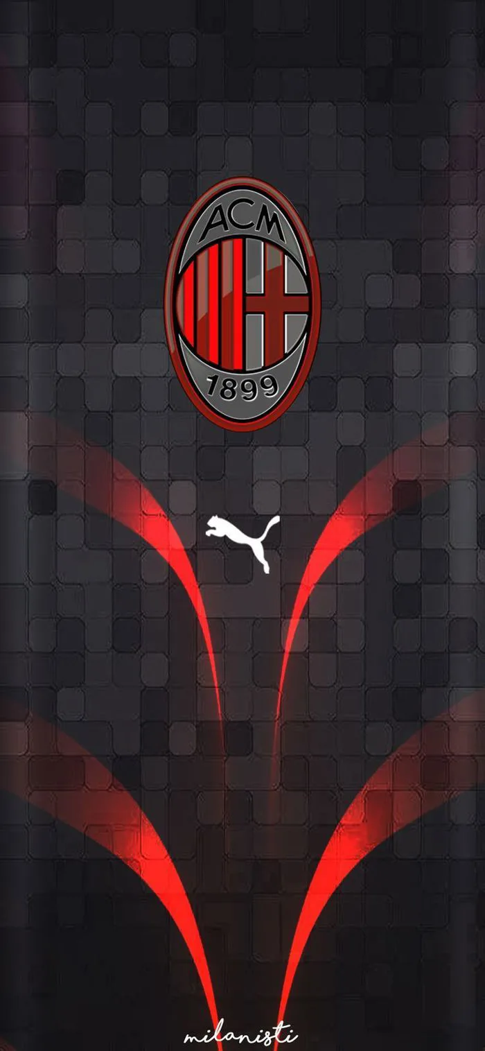 AC Milan Wallpapers | Maglie da calcio | Ac milan black and red theme, Ac  milan logo with puma design, Football fan phone wallpaper