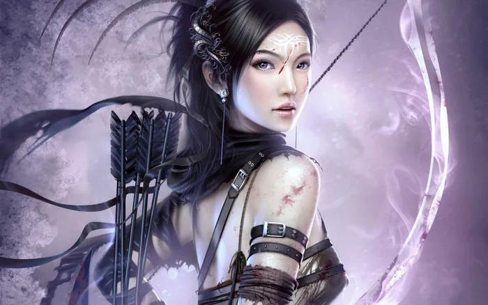 Hình nền : Nghệ thuật tưởng tượng, Cô gái tưởng tượng, Anime, cây cung,  Người bắn cung, Mũi tên, quý bà, Ảnh chụp màn hình, Hình nền máy tính, Chụp  hình, Goth