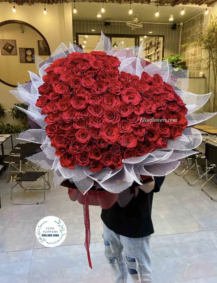 Sweetheart - Trái tim yêu thương | Bó hoa hồng hình trái tim đẹp nhất
