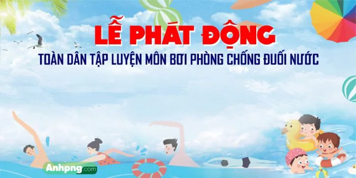 Phông nền lễ phát động toàn dân tập luyện môn bơi phòng chống đuối nước  vector 02 - Anhpng.com - Kho Tài Nguyên Thiết Kế: Ảnh Png, Vector, Corel,  Ai, Psd