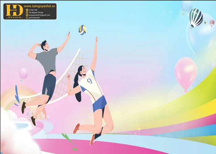 Vector Phông Nền Bóng Chuyền, Volleyball (31) - Kho tài nguyên đồ họa
