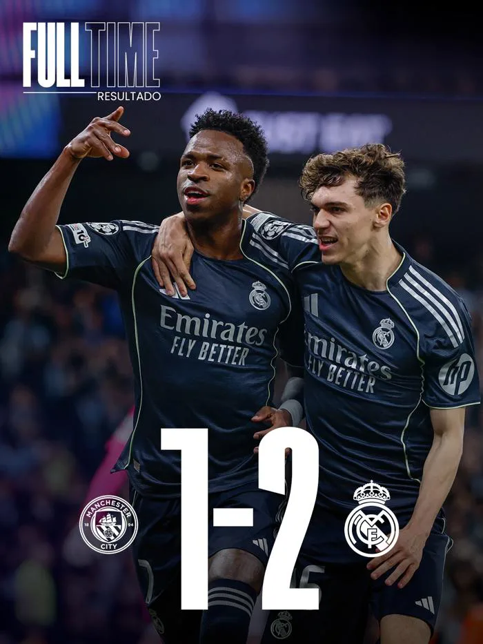 Kết quả Man City vs Real Madrid vòng 1/8 Cúp C1 châu Âu