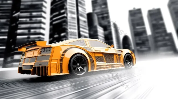 Tải miễn phí Cuộc đua Xe Thành Phố Tương Lai ở Trung Tâm Của Hình Minh Họa  3d Nền | JPG chuyên nghiệp - Pikbest