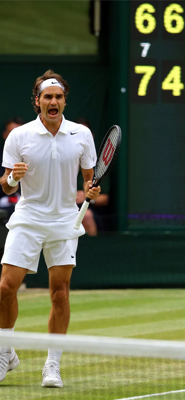 Roger Federer of Switzerland celebrates during the... iPhone Wallpapers  Free Download
