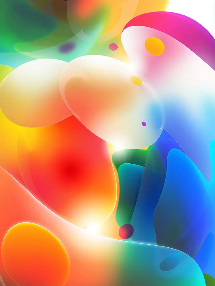 3D Wallpaper 4K, Colorful gradients, Glow, Light