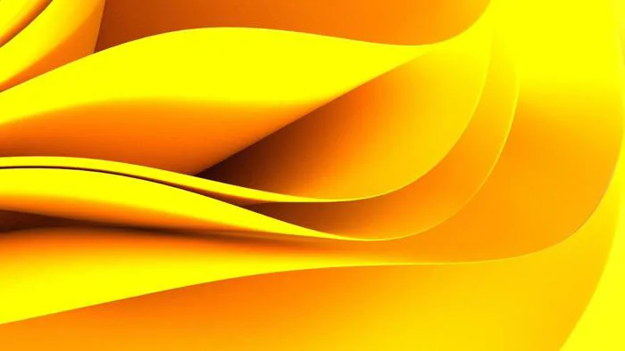 desktop wallpaper yellow gradient 3d wave 7883084 Stock Photo at Vecteezy