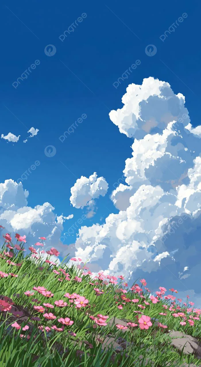 Nền Hình Nền Di động Theo Phong Cách Anime Của Hoa Hồng Và Bầu Trời Xanh Hình  Nền Cho Tải Về Miễn Phí - Pngtree