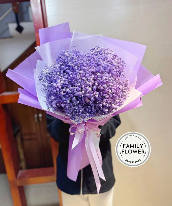 Bó hoa baby tím ở Hà Nội ! Hoa baby Hà Nội