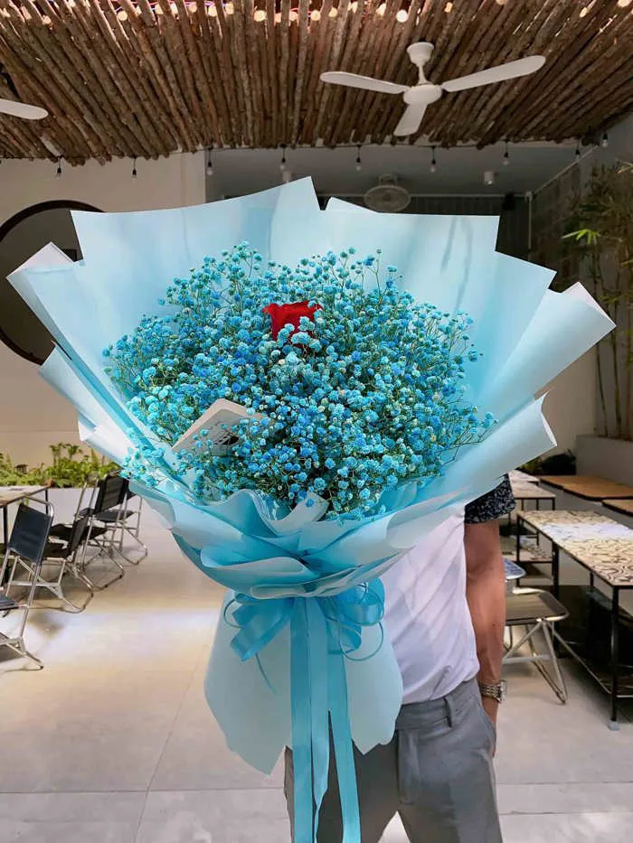 Bó hoa baby xanh size nhỏ xinh xắn tặng người yêu | Bó hoa đẹp