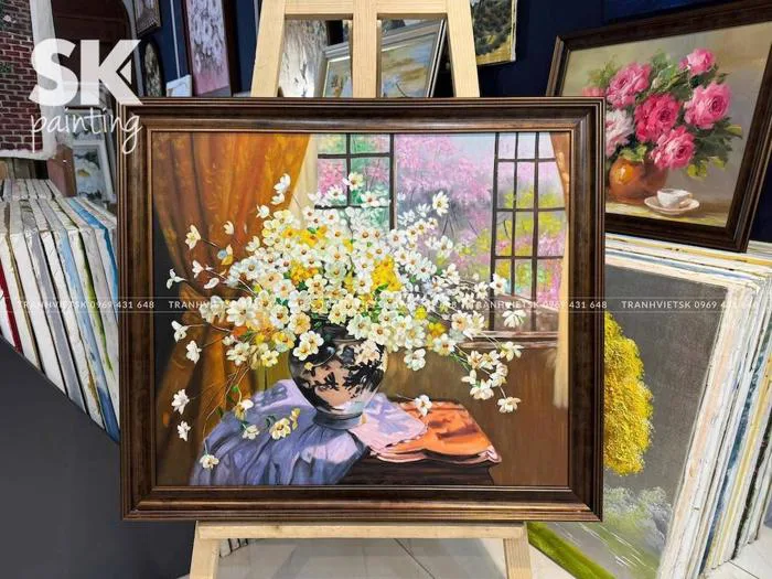 Hoa Bên Cửa Sổ - Tranh Việt SK