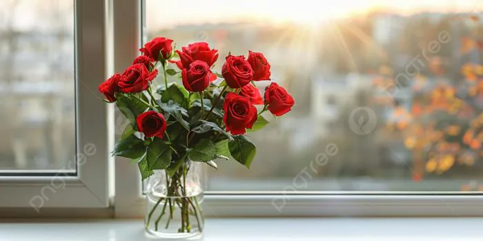 Hình ảnh Hoa Hồng đỏ Bên Cửa Sổ Mang đến Nét Lãng Mạn Cho Căn Phòng Vẻ đẹp  Nở Rộ Trang Trí Và Hình ảnh Để Tải Về Miễn Phí - Pngtree
