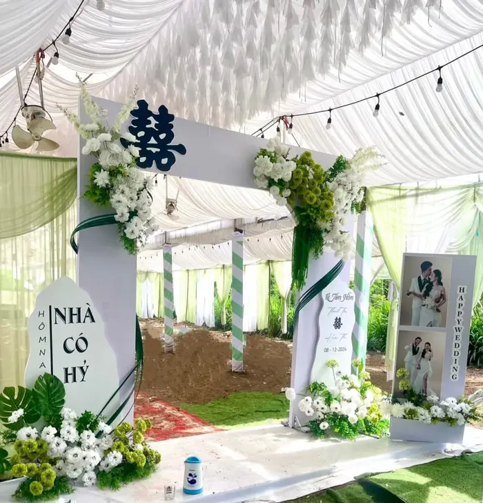 GIA TIÊN TONE XANH BƠ CỔNG VIP - ANH Wedding & Event