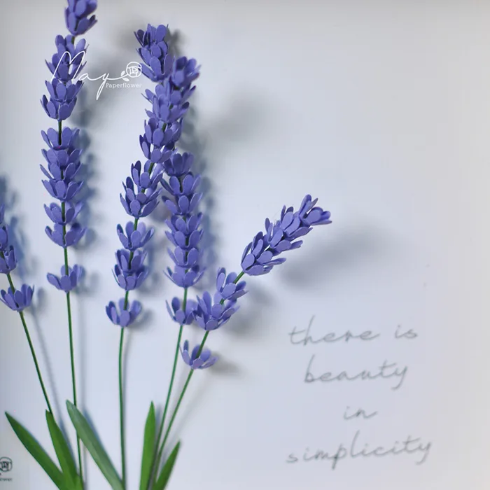 Tranh Hoa Giấy Lavender 19x19cm – Quà Tặng Tinh Tế | CHUS