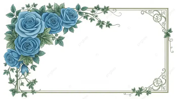 Hình nền Nền Khung Hoa Hồng Xanh Với Những đường Xoáy Góc Thanh Lịch, Hoa  Hồng, Hoa Hồng Xanh, Hoa Background Vector để tải xuống miễn phí - Pngtree