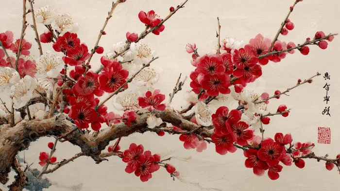Hình nền Nền Hoa Mận Rực Rỡ Trong Phong Cách Hội Họa Truyền Thống Trung  Quốc, Hoa Mận, Hội Họa Truyền Thống Trung Quốc, Nhiếp ảnh độ Nét Cao  Background Vector để