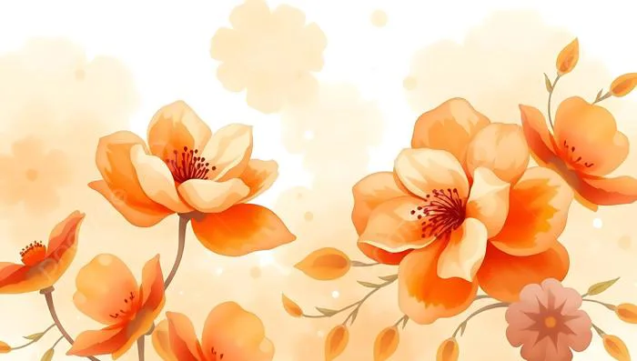 Hình nền Nền Rửa Hoa Màu Cam Nhẹ Nhàng, Nền Màu Nước, Nền Hoa, Hoa Màu Nước  Background Vector để tải xuống miễn phí - Pngtree