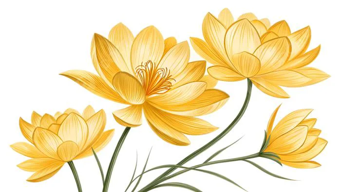 Hình nền Hoa Màu Vàng Với Hình Nền Trắng, Hoa Vàng, Những Bông Hoa, Hoa  Background Vector để tải xuống miễn phí - Pngtree