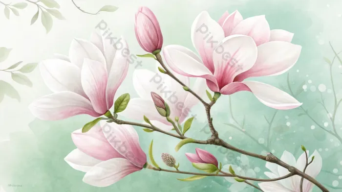 Tải miễn phí Thiết Kế Hình Nền Hoa Mộc Lan 3d Thanh Lịch Cho Mùa Xuân Nền |  JPG chuyên nghiệp - Pikbest