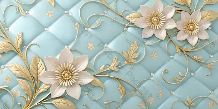 Tải miễn phí Hình Nền Hoa 3D Sang Trọng Với Màu Xanh Pastel Và Da Thanh  Lịch đơn Giản Nền | AI chuyên nghiệp - Pikbest