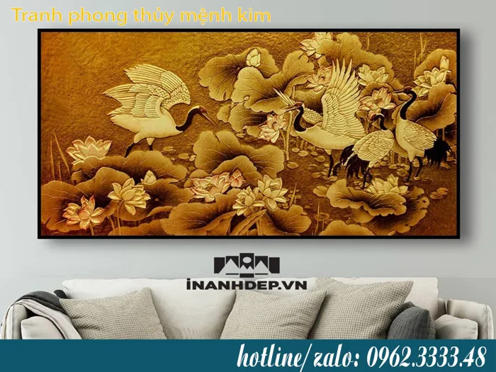 TRANH PHONG THỦY MỆNH KIM - Gợi ý treo tranh rước tài lộc vào nhà