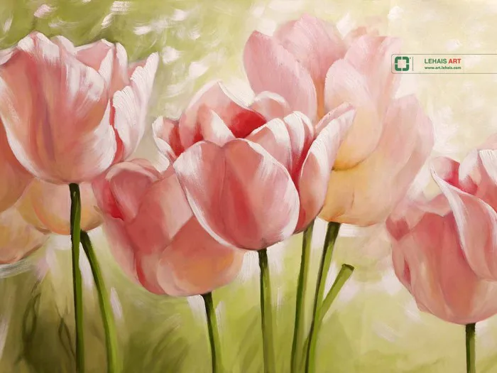Tranh sơn dầu tĩnh vật hoa Tulip - TSD767LHAR