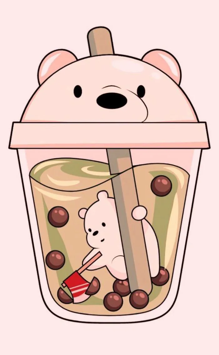 Trân châu đen | Trà sữa trân châu, Ảnh đồ ăn cute, Trà sữa dễ thương