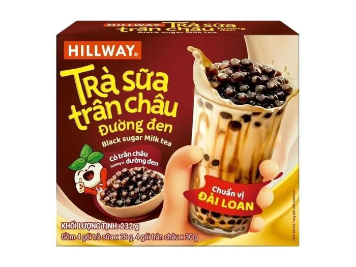 Trà sữa trân châu đường đen Hillway hộp 232g | Bách Hoá XANH