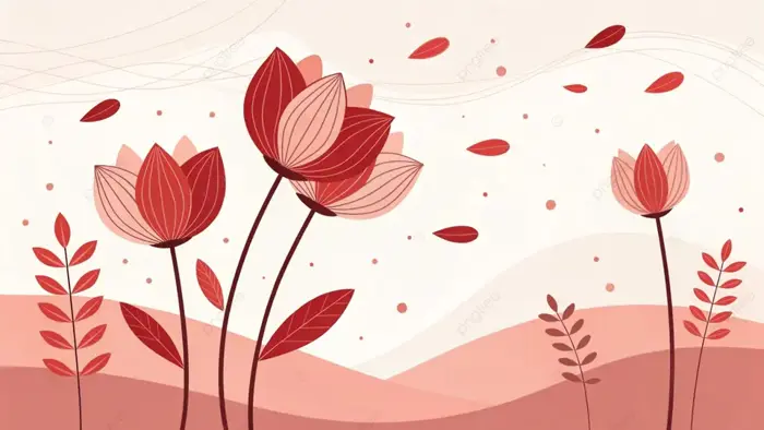 Hình nền Nền Họa Tiết Hoa Trừu Tượng Với Hoa Và Lá Màu đỏ, Hoa, Tóm Tắt,  Màu đỏ Background Vector để tải xuống miễn phí - Pngtree
