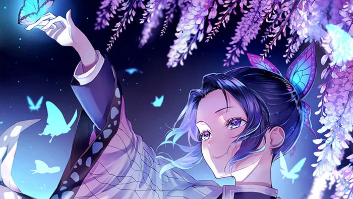 Hình ảnh hoa Tử Đằng anime tuyệt đẹp
