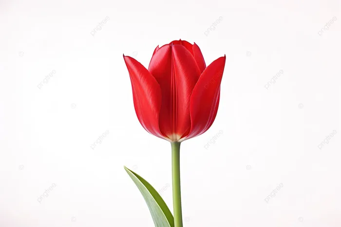 Hoa Tulip đỏ đơn Trên Nền Trắng Ảnh Và Hình ảnh Để Tải Về Miễn Phí - Pngtree
