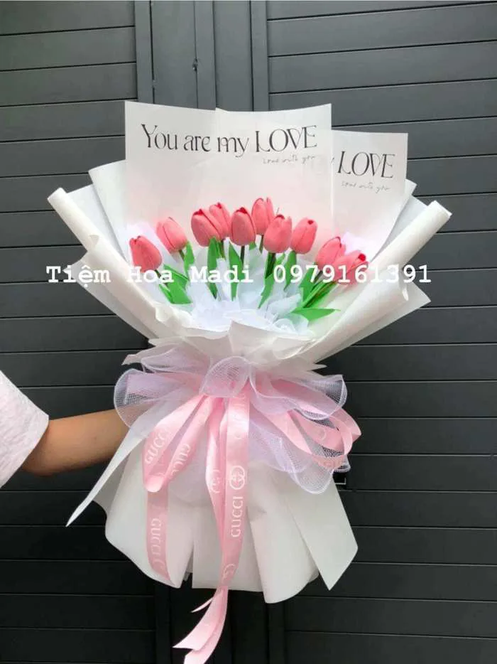 Hoa Tulip Màu Hồng Đẹp Nhất - Tiệm Hoa Madi