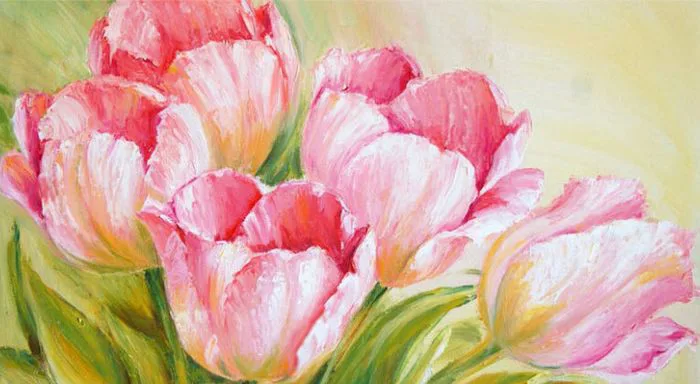 Hình nền hoa Tulip vẽ tay đẹp mê hồn