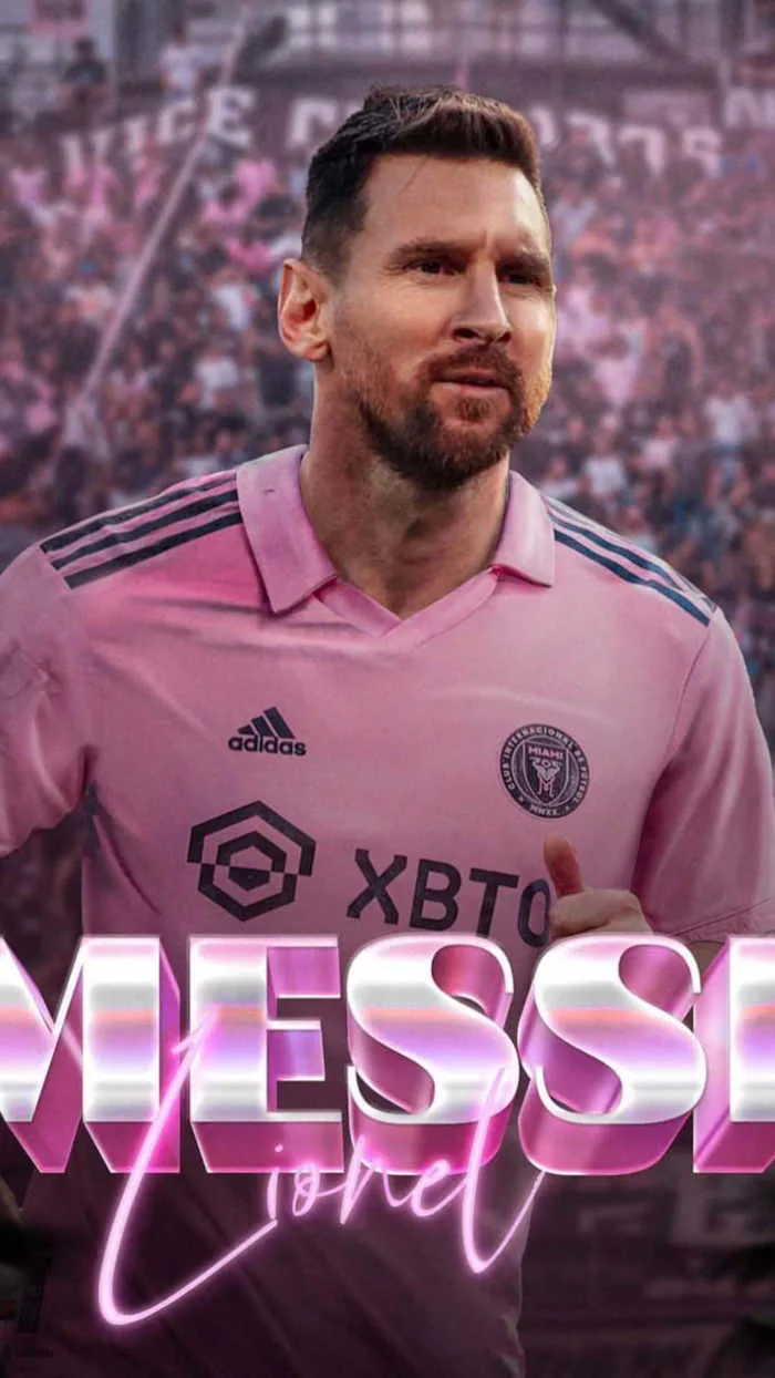 Download Messi Inter Miami Pink Jersey Wallpaper | Wallpapers.com