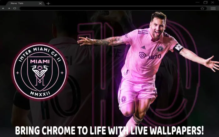 Messi in Inter Miami Live Wallpaper - Chrome Web Store