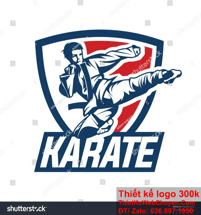 Logo Karate, THIẾT KẾ LOGO 300K 500K ĐẸP CHUYÊN NGHIỆP