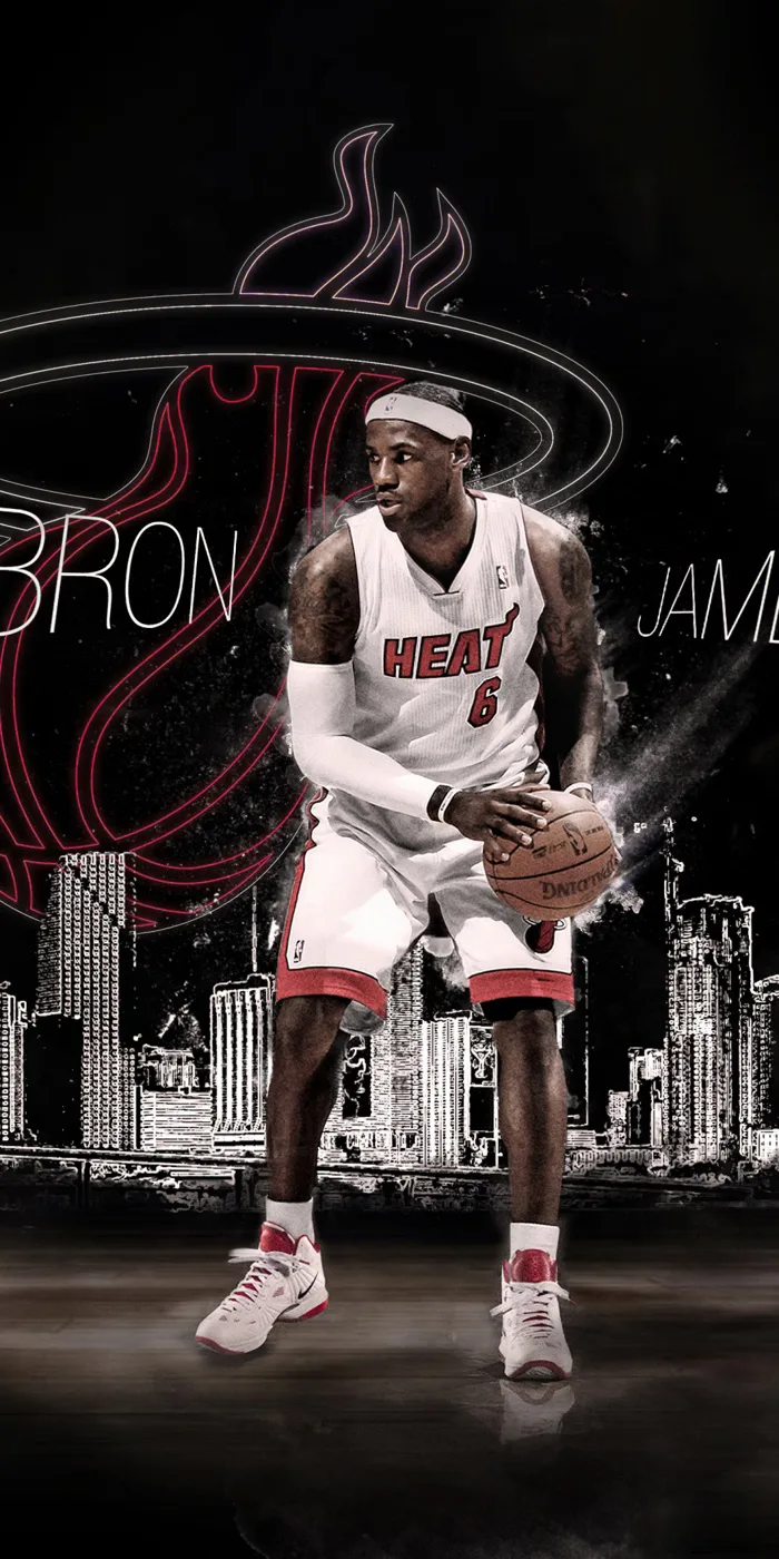LeBron James Wallpaper 4K, Miami Heat, Dark background