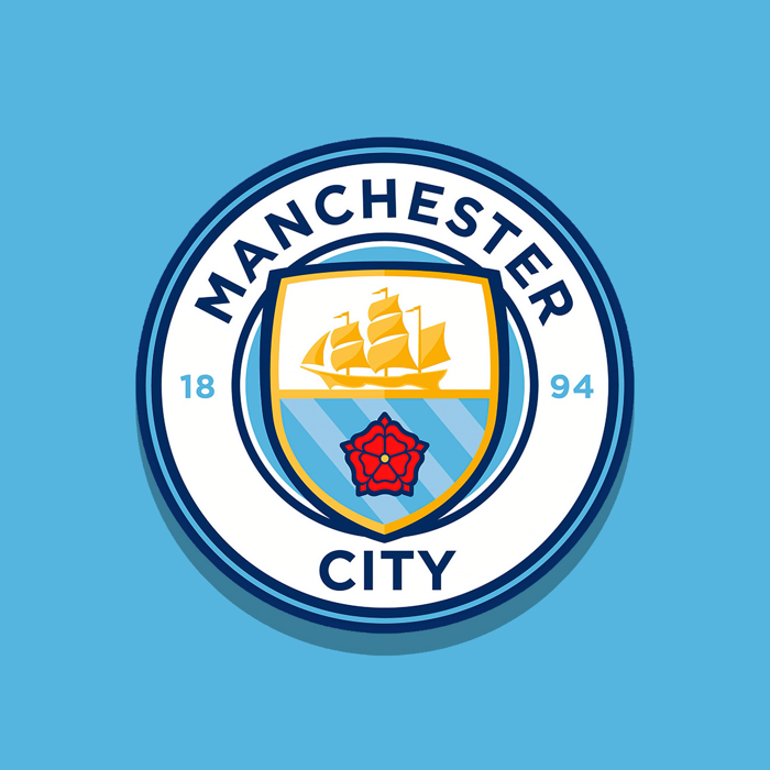Manchester City FC Wallpaper 4K, Football team, Cyan background Manchester City FC Wallpaper 4K, Football team, Cyan background