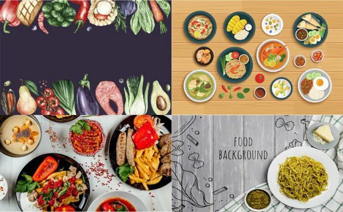 Background đồ ăn file PSD hình ảnh JPG chất lượng cao, kích thước lớn