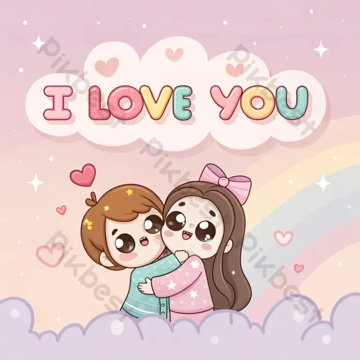 Tải miễn phí Hình Dán Tình Yêu Cặp đôi Màu Pastel Dễ Thương Với Nền Chuyển  Màu Nhẹ Nhàng. Nền | JPG chuyên nghiệp - Pikbest
