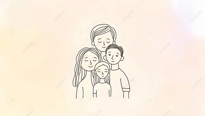 Hình nền Nghệ Thuật đường Nét Tối Giản Của Gia đình đoàn Kết Với Nền Màu  Phấn Nhạt, Nghệ Thuật đường Nét Tối Giản, Gia đình đoàn Kết, Nền Màu Phấn  Background