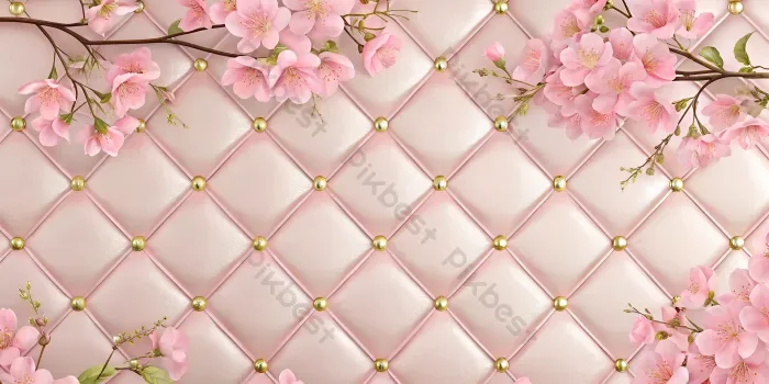 Tải miễn phí Hình Nền 3D được Trang Trí Với Màu Hồng Màu Hồng Hoa Anh đào  Hoa Anh đào Màu Pastel Nền | AI chuyên nghiệp - Pikbest
