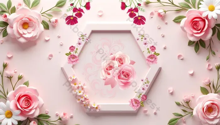 Tải miễn phí Cánh Hoa Hồng Màu Hồng Trên Hình Nền 3d Nền Màu Pastel Nền |  PSD chuyên nghiệp - Pikbest