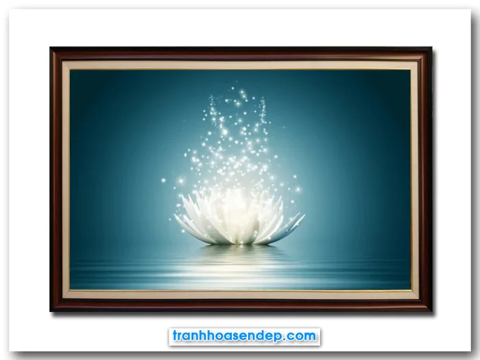 Mẫu tranh bông hoa súng phát sáng đẹp SEN67233