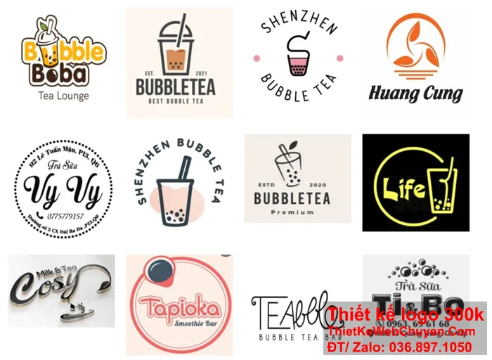 mẫu logo trà sữa cute GIÁ RẺ 300K 500K ĐẸP CHUYÊN NGHIỆP