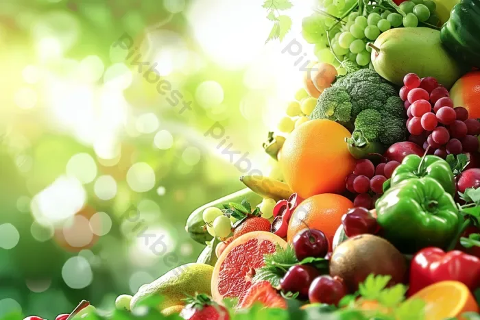Tải miễn phí Hình ảnh Rau Và Trái Cây Có Nền Màu Xanh Nền | PNG chuyên  nghiệp - Pikbest