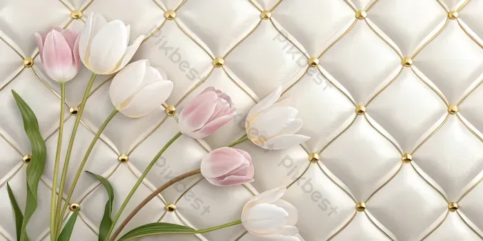Tải miễn phí Hình Nền Da Trắng 3D Với Hoa Văn Hình Học Và Hoa Tulip Màu  Hồng Nền | AI chuyên nghiệp - Pikbest