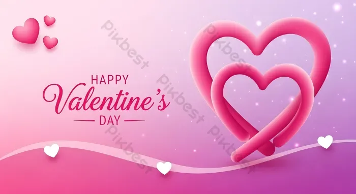 Tải miễn phí Hình Nền Lãng Mạn Chúc Mừng Ngày Lễ Tình Nhân Với Hình Trái  Tim 3D Màu Hồng. Nền | JPG chuyên nghiệp - Pikbest