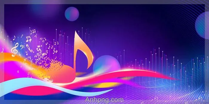 Hình nền nốt nhạc phối sóng màu neon, thích hợp thiết kế hiện đại Photoshop  - Anhpng.com - Kho Tài Nguyên Thiết Kế: Ảnh Png, Vector, Corel, Ai, Psd