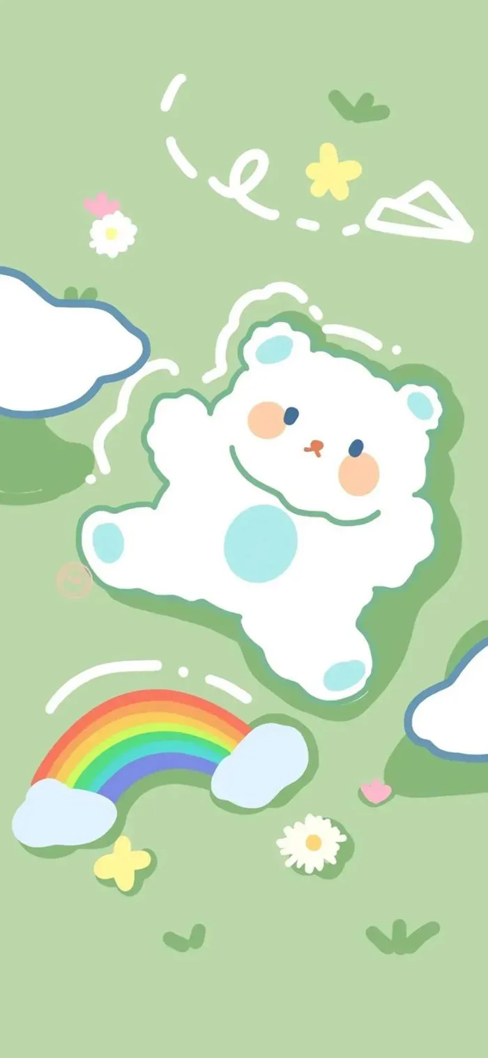Hình nền màu xanh lá cây cute tuyệt đẹp