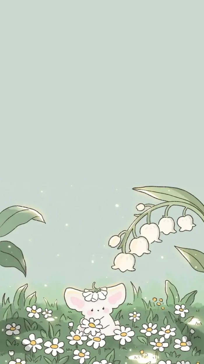 Hình nền màu xanh lá cây cute tuyệt đẹp